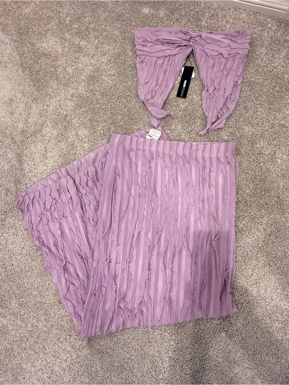 Lavender Maxi Skirt matching set